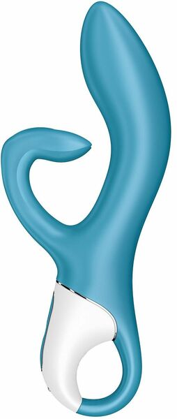 Вибратор кролик с тройным отростком Satisfyer Embrace me Turquoise, 2 мотора, диаметр 3,6 см