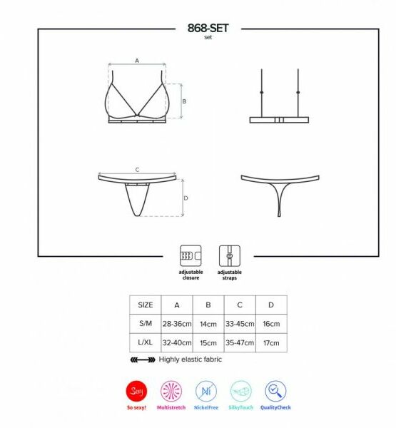 Комплект Obsessive 868-SET-1 set 2-pcs S/M