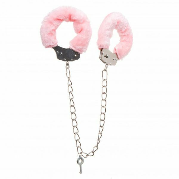 Оковы с мехом Metal, Pink
