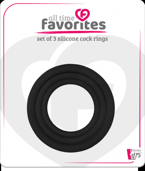 Набор эрекционных колец ALL TIME FAVORITES COCKRINGS