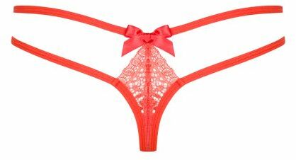 Трусики Obsessive Intensa double thong cherry tomato S/M