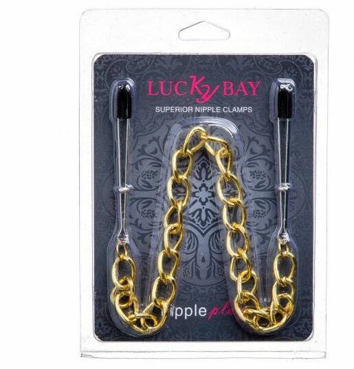 Зажимы на соски Nipple play пинцет Chain Gold