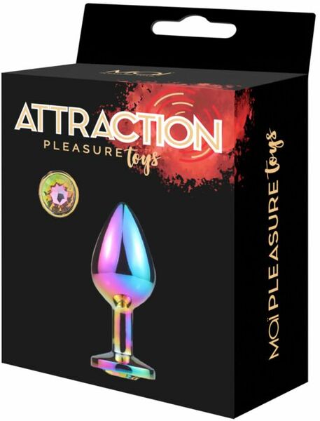 Металлическая анальная пробка MAI Attraction Toys №73 RAINBOW