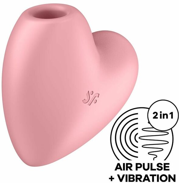 Вакуумный стимулятор Satisfyer Cutie Heart Light Red