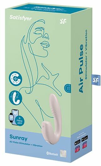 Вакуумный смарт вибратор Satisfyer Sunray Berry, 4 положения ствола