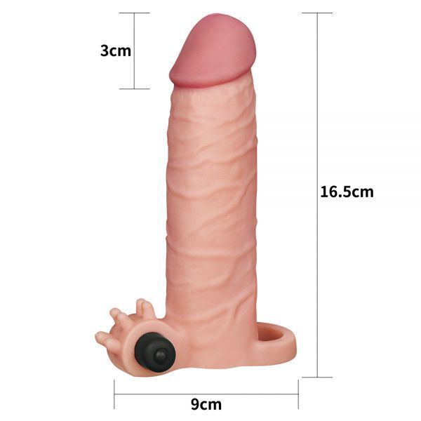 асадка с вибрацией Add 2" Vibrating Penis Sleeve, Flesh