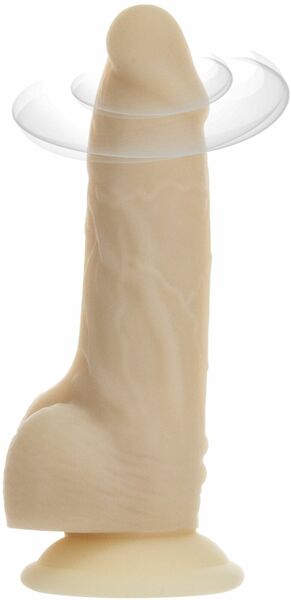Фаллоимитатор ADDICTION - Naked - 7" Rotating & Vibrating Dildo with Remote - Vanilla