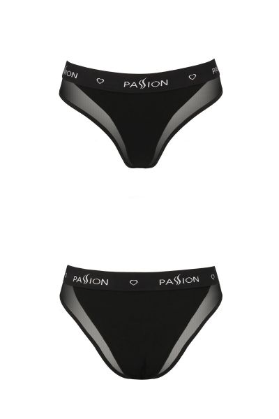 Трусики с прозрачной вставкой Passion PS002 PANTIES black, size M