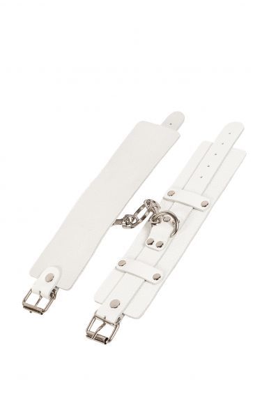 Наручники Leather Dominant Hand Cuffs, White