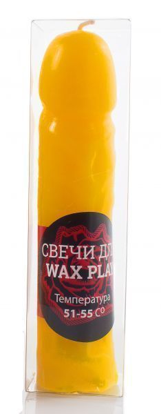 Свеча ручной работы в форме фаллоса, Yellow