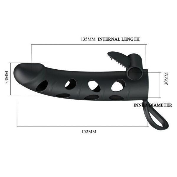 Вибронасадка удлиняющая 6", Black