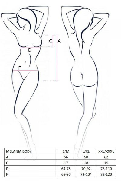 Боди MELANIA BODY black XXL/XXXL - Passion