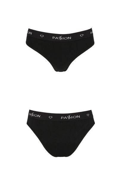 Трусики-слипы из хлопка с эластаном Passion PS004 PANTIES black, size S
