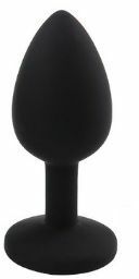 Анальная пробка Black Silicone Diamond, S