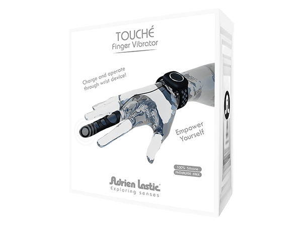 Вибратор на палец Adrien Lastic Touche (L) для глубокой стимуляции с пультом управления на руке