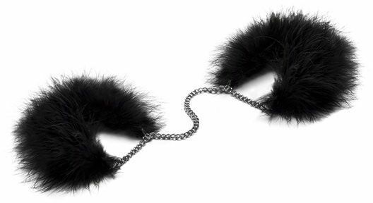 Пушистые наручники Bijoux Indiscrets Za za zu - feahter handcuffs, перьевые, подарочная упаковка