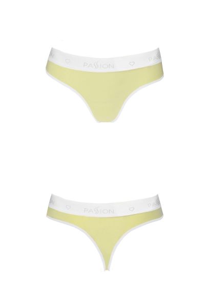 Спортивные трусики-стринги Passion PS007 PANTIES yellow, size XL
