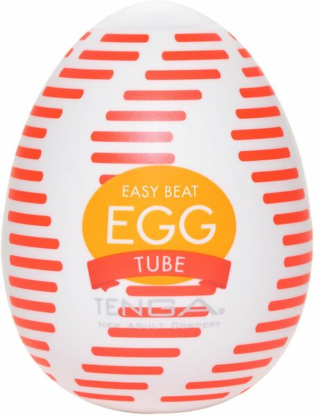 Мастурбатор-яйцо Tenga Egg Tube, рельеф с продольными линиями