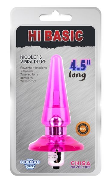 Анальный плаг NICOLE'S Vibra Plug, Pink
