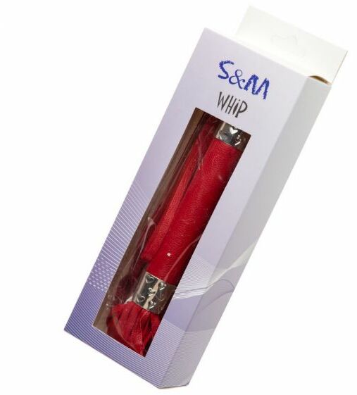 F61424 Плетка из экокожи FLOGGER RED
