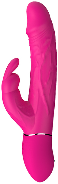Двойной вибратор кролик Dream Toys VIBES OF LOVE COCKY RABBIT MAGENTA