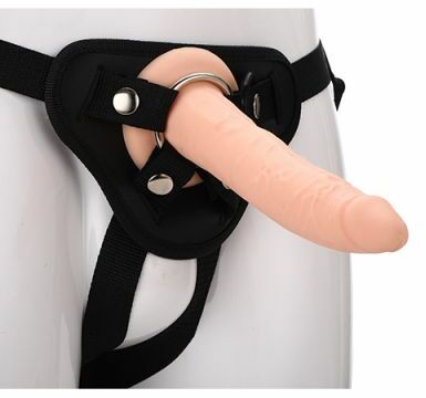 Реалистичный страпон REALSTUFF STRAP ON REAL DILDO