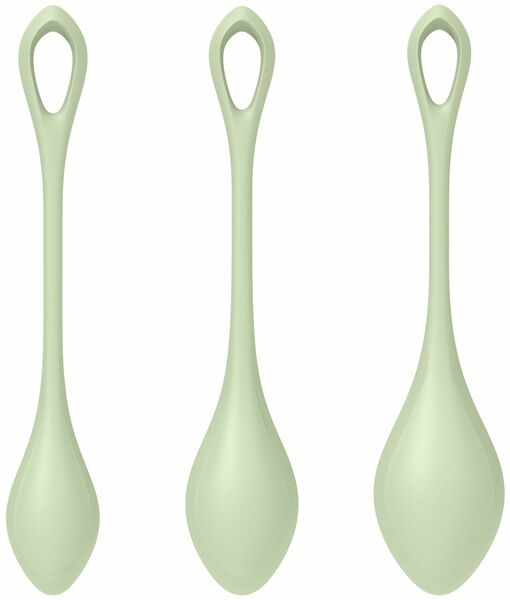 Набор йони бусин Satisfyer Yoni Power 2 Light Green, диаметр 2-2,5-3см, вес 22-44-73гр