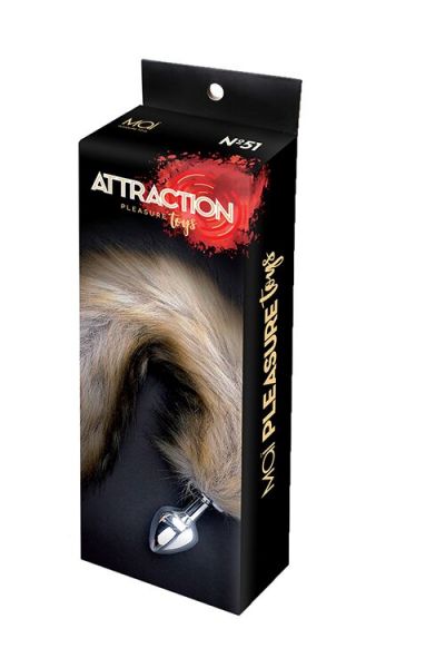 Анальная пробка Лисий Хвост MAI Attraction Toys №51, размер пробки 7х3см, общая длина 50см