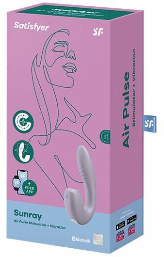 Вакуумный смарт вибратор Satisfyer Sunray Lilac, 4 положения ствола