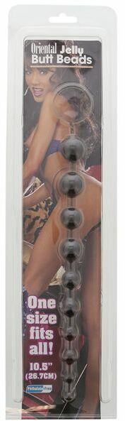Цепочка анальная ORIENTAL JELLY BUTT BEADS 10.5, BLACK