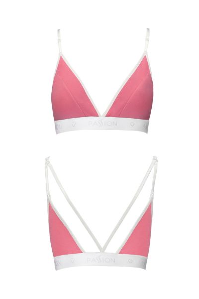 Спортивный топ с двойными бретелями Passion PS007 TOP pink, size L