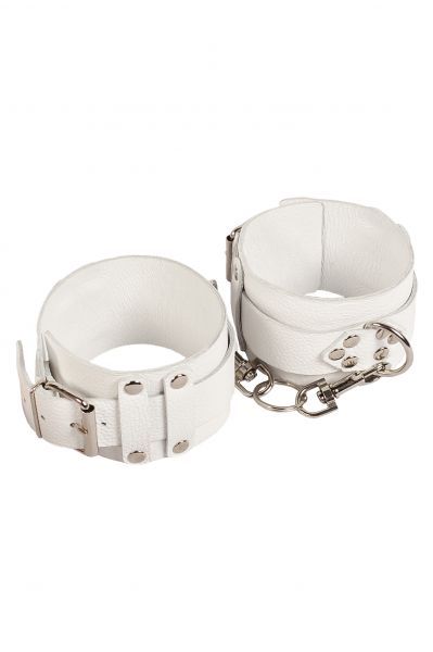 Оковы Leather Dominant Leg Cuffs, White