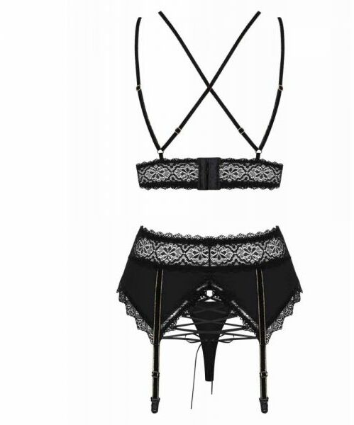 Комплект Obsessive Lolitte 3 pcs set black S/M
