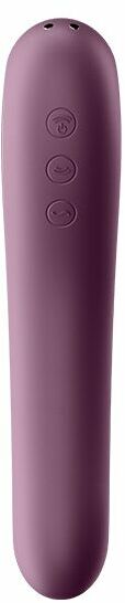 Вакуумный стимулятор с вибрацией Satisfyer Dual Kiss Wine Red