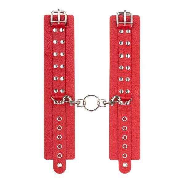 Наручники Leather Rastraints Hand Cuffs, Red
