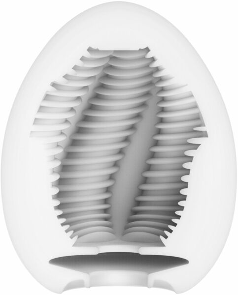 Мастурбатор-яйцо Tenga Egg Tube, рельеф с продольными линиями