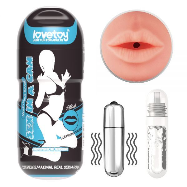 Мастурбатор с вибрацией Mouth Stamina Tunnel