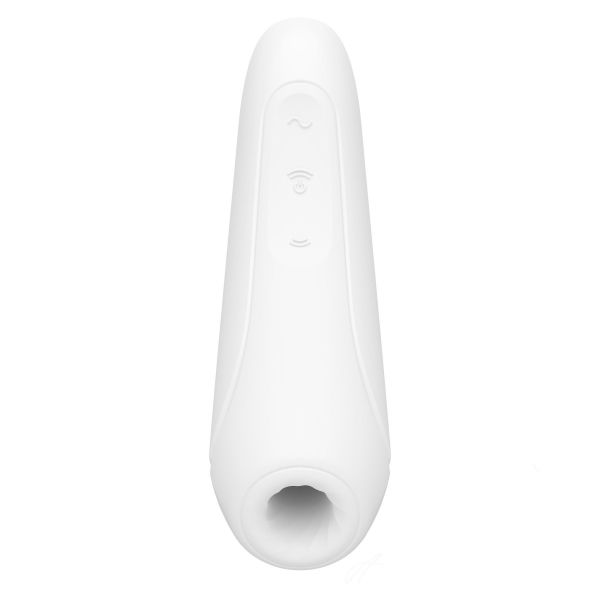 Вакуумный клиторальный стимулятор Satisfyer Curvy 1+ White с управлением через интернет
