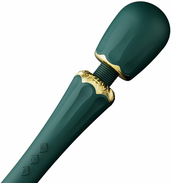 Вибратор микрофон с насадками Zalo Kyro Wand Turquoise Green
