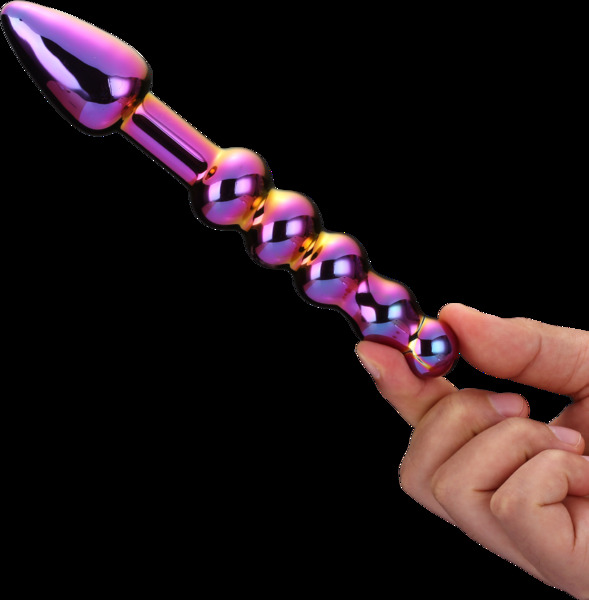 DT21834 Стеклянный анальный стимулятор Dream Toys GLAMOUR GLASS RIDGED ANAL DILDO