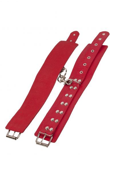Оковы Leather Restraints Leg Cuffs, Red