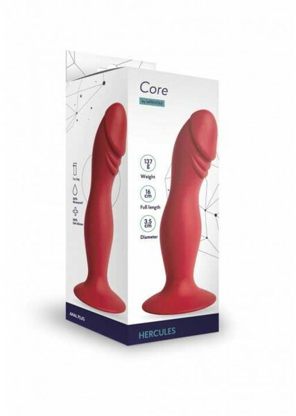 Анальный плаг Core Hercules M красный LeFrivole
