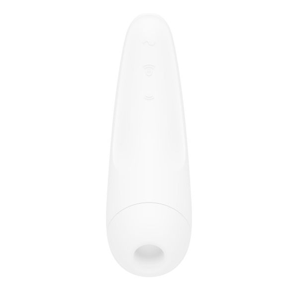 Вакуумный клиторальный стимулятор Satisfyer Curvy 2+ White с управлением через интернет