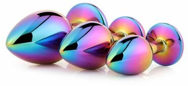 DT21784 Набор радужных анальных пробок GLEAMING LOVE MULTICOLOUR PLUG SET