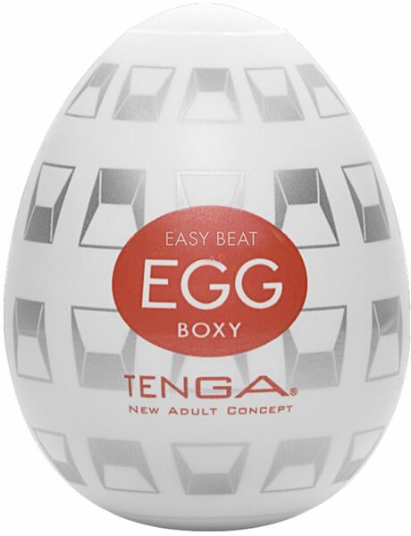 Мастурбатор-яйцо Tenga Egg Boxy с геометрическим рельефом