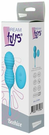Вагинальные шарики с дистанционным пультом DREAM TOYS BEEHIVE BLUE