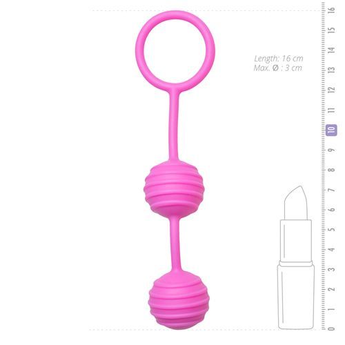 Вагинальные шарики Easytoys Vertical Ribbed Geisha Balls, Pink