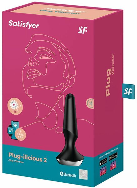 Анальная смарт-вибропробка Satisfyer Plug-ilicious 2 Black