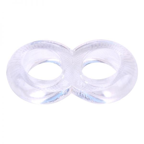 Эрекционное кольцо Duo Cock 8 Ball Ring, Clear