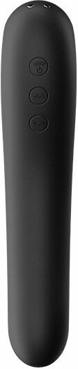 Вакуумный стимулятор с вибрацией Satisfyer Dual Kiss Black
